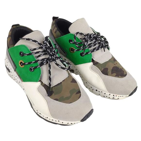 La Sheelah Camo Colorblock 2.5" Wedge Heel Shoes Sneakers Women's 8 Animal Print - Picture 2 of 9